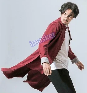 Retro Hombres Tradicional Chino Tang Traje Abrigo Kung Fu Tai Chi Uniforme Chaqueta Larga - Imagen 1 de 18
