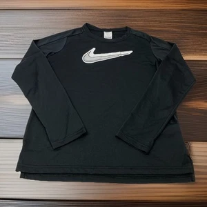 Nike Dri-Fit Youth Boys XL Extra Large Black White Long Sleeve T Shirt - Picture 1 of 10
