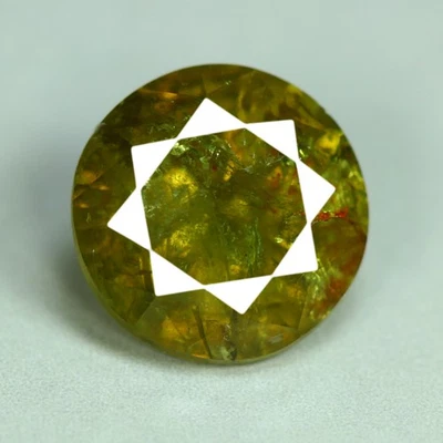 2.01 Cts_Round Brilliant Cut_100 % Natural Olive Green Demantoid Garnet_Namibia - Image 1 of 3