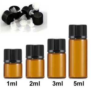 1ml 2ml 3ml 5ml Multi-color Tiny Glass Bottles for Essential Oil w/ Hole Stopper - Bild 1 von 17