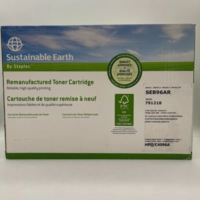 Cartucho de toner HP LaserJet C4096A compatível STAPLES SUSTENTÁVEL EARTH SEB96AR - Imagem 1 de 4