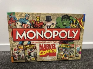 Monopoly Marvel Comics Collector's Edition Hasbro 2014 Complete Rare As New - Picture 1 of 5