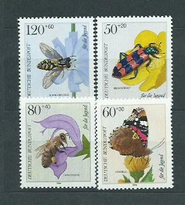 Alemania Federal Correo 1984 Yvert 1034/7 ** Mnh Insectos - Imagen 1 de 1