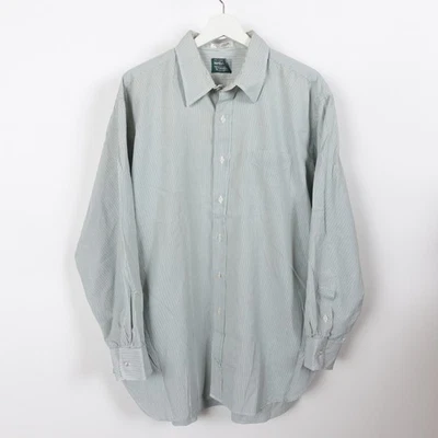 Camisa de vestir vintage años 70 Nordstrom Broadcloth para hombre Gitman Bros rayas verde XL Foto 1 de 4