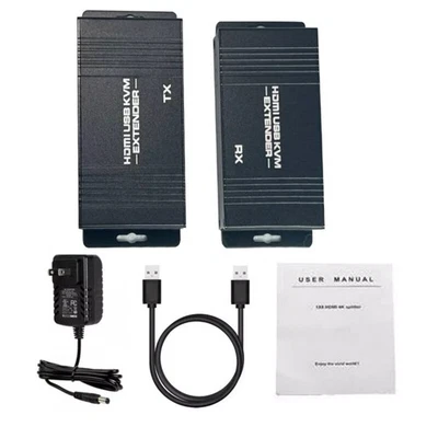 60M HDMI USB KVM Extender Splitter Loop POC über Ethernet Cat5e/6 1080P RJ45 ffr - Bild 1 von 4