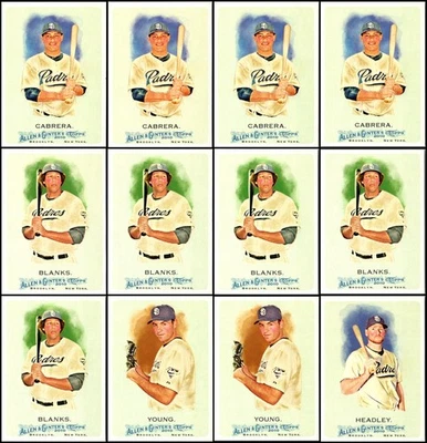 2010 Topps Allen & Ginter San Diego Padres (17) Card Lot - Last Call – Scoop ... - Image 1 of 4