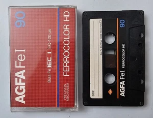 CASSETTE AGFA FE I FERROCOLOR HD C-90 Vintage 1982 Used In Blank - Imagen 1 de 7