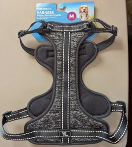 NEW Vibrant Life Padded Med. Dog Harness 20"-27" Girth, Gray/Blk/ 20-50 Lbs. - Picture 1 of 4