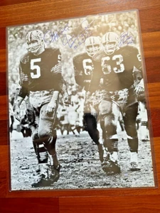 GREEN BAY PACKERS Auto 16" x 20" PAUL HORNUNG,FUZZY THURSTON,JERRY KRAMER - Picture 1 of 2