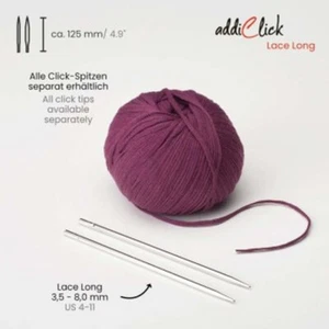 addiClick LACE Long Spitzen Austauschb. Rundstricknadeln 3,5mm - Bild 1 von 1