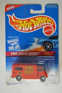 Hot Wheels Fire Squad Series Ambulance Red #424 Diecast - Picture 1 of 10