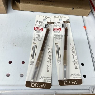 2 pcs Loreal Brow Stylist 3-in - 1 Brow Tool  331  Medium-Dark  Brown/ cafe - Image 1 of 3