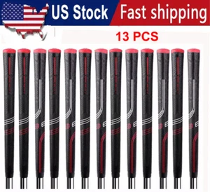 13PCS Golf Club Grip CP2 Pro Grip Anti-Slip Soft Tacky Feel Rubber Red Golf Grip - Picture 1 of 11