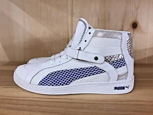 PUMA THE KEY M WHITE SURF THE WEB BLUE WHITE WOMENS WMNS SZ 7.5-10 347851-04 - Picture 1 of 5