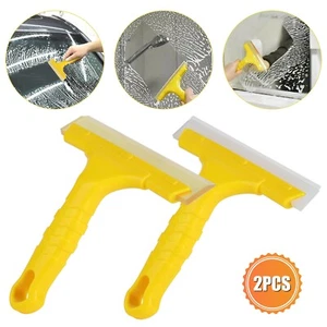 2X Window Squeegee Shower Cleaner Car Home Glass Wash Water Wiper Silicone Blade - Picture 1 of 8