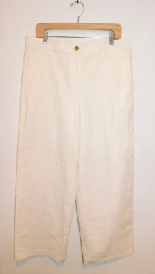 Nuevo con etiquetas Pantalones Pantalones J Crew Largo Pierna Ancha Marfil 12 Foto 1 de 4