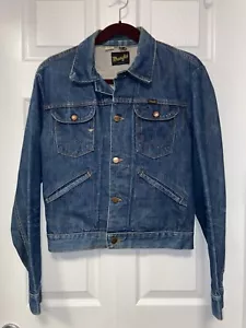 Chaqueta vaquera azul para mujer Wrangler Hecha en EE. UU. Talla: 38 vintage - Imagen 1 de 15