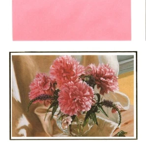 Pink Blooms Blossom Flower Flowers Theme Blank Note Cards - Set of 2 - Picture 1 of 2