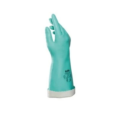 Nuevos guantes de nitrilo sellados MAPA Stansolv AK-22 381 VM, talla 8, forrados de algodón (HR) Foto 1 de 4