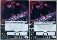 X-WING Miniatures 2x OMICRON GROUP PILOT Q4 Promo FFG 2017 Star Wars French