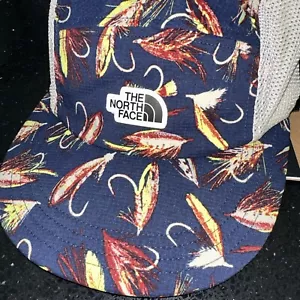 The North Face Class V Camp Hat/Cap Navy Fly Fishing Lure One Size Buckle Back - Picture 1 of 7