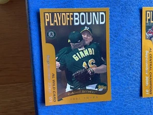 TOPPS BASEBALL 2002 PLAYOFF BOUND OAKLAND ATHLETICS 350 MINT - Bild 1 von 2