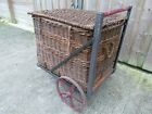GREAT LOG BOX!. VICTORIAN MANSFIELD BOOT & SHOE MAKERS SCRAP LEATHER CART.
