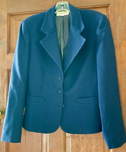 Giacca Christian Dior Vintage anni '80 donna 100% lana blu navy taglia 10