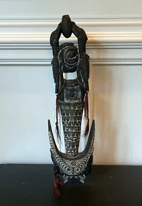 Geschnitzte Holzhakenfigur Papua-Neuguinea - Bild 1 von 12