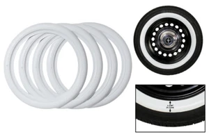 Vintage style 14'' whitewalls portawalls Set of 4. old school.DHL free shipping. - Picture 1 of 7