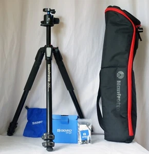 Manfrotto MK055XPRO3-3W Aluminum Tripod with G2 Ball Head and Padded Tripod Bag - Picture 1 of 12
