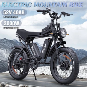 Ridstar 1000/1500/2000W 15/20/40Ah 20''Fat Tire Motobike Electric Bike for Adult - Picture 1 of 34