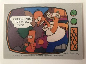 The Simpsons Topps 1990 Trading Card 9 Comic Are For Kids, Boy