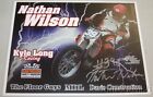 Carte postale 2016 signée Nathan Wilson Kyle Long Racing Honda CRF450R AMA piste plate