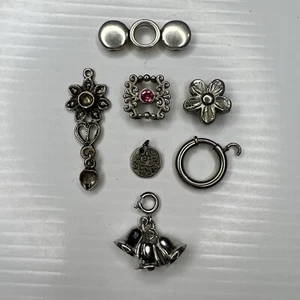 Lote H7 Dijes Plata Campanas Cristales Flores Hippie Boho Retro Colgantes - Imagen 1 de 5
