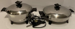 JUEGO DE HORNO HOLANDÉS ELÉCTRICO RENA WARE 3 QT Y SARTÉN ELÉCTRICA DE 11” PROBADO FUNCIONANDO - Imagen 1 de 19