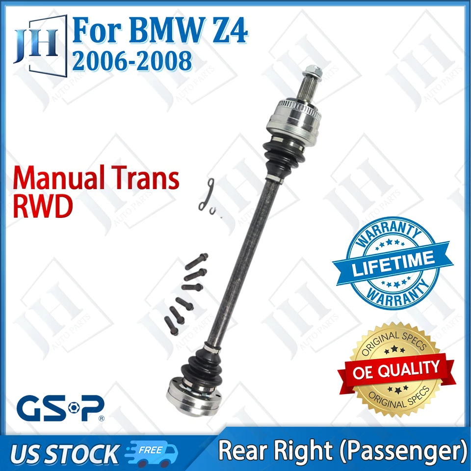 Eje CV trasero derecho pasajero OE para BMW Z4 L6-3,0 L 2006 07 08 TRACCIÓN TRASERA MANUAL Foto 1 de 4