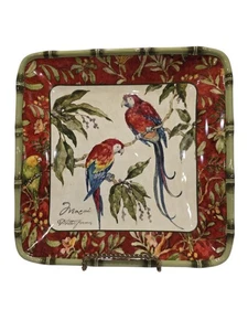 Certified International Betty Whiteaker Macaw Parrot Tropical Plate 10.75" - Picture 1 of 9