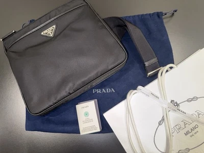 PRADA Re-Nylon and Saffiano Leather Shoulder Bag - Image 1 of 4
