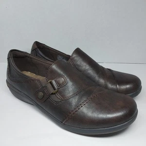 Zapatos Mocasines Earth Spirit Gelron Cojín Mujer Talla 9 Cuero Marrón Coni Sin Cordones - Imagen 1 de 10