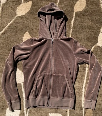 Juicy Couture Large Velour Full-Zip Classic Hoodie Track Jacket 12333 Nice! - Image 1 of 4