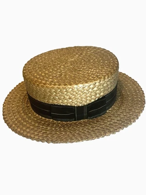 Antiguo sombrero de paja de navegante para hombre The Hub Mt. Carmel PA Foto 1 de 4