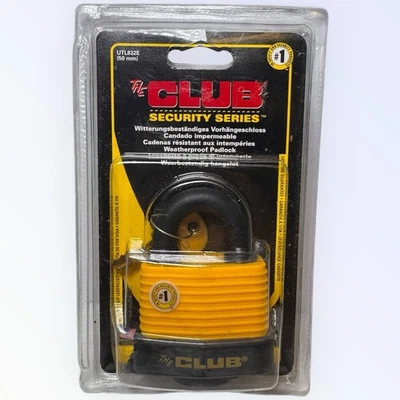 New THE CLUB SECURITY SERIES PADLOCK UTL832E LAMINATED STEEL BODY 2” - Image 1 of 3