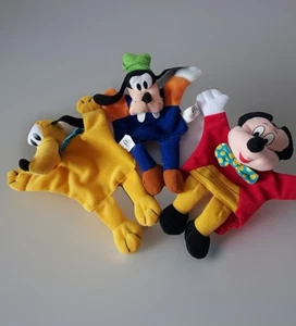 Disney Mcdonalds Mickey, Goofy & Pluto Finger Puppets 6-7" - Picture 1 of 8
