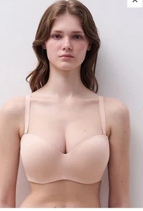 Chantelle 13F5 Norah Comfort Strapless Convertible Bra in Nude size 34G US - Picture 1 of 8