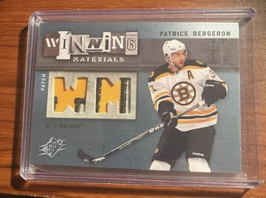 PATRICE BERGERON 2009-10 SPX WINNING MATERIALS DUAL PRIME GAME WORN Patch /50! - Picture 1 of 2