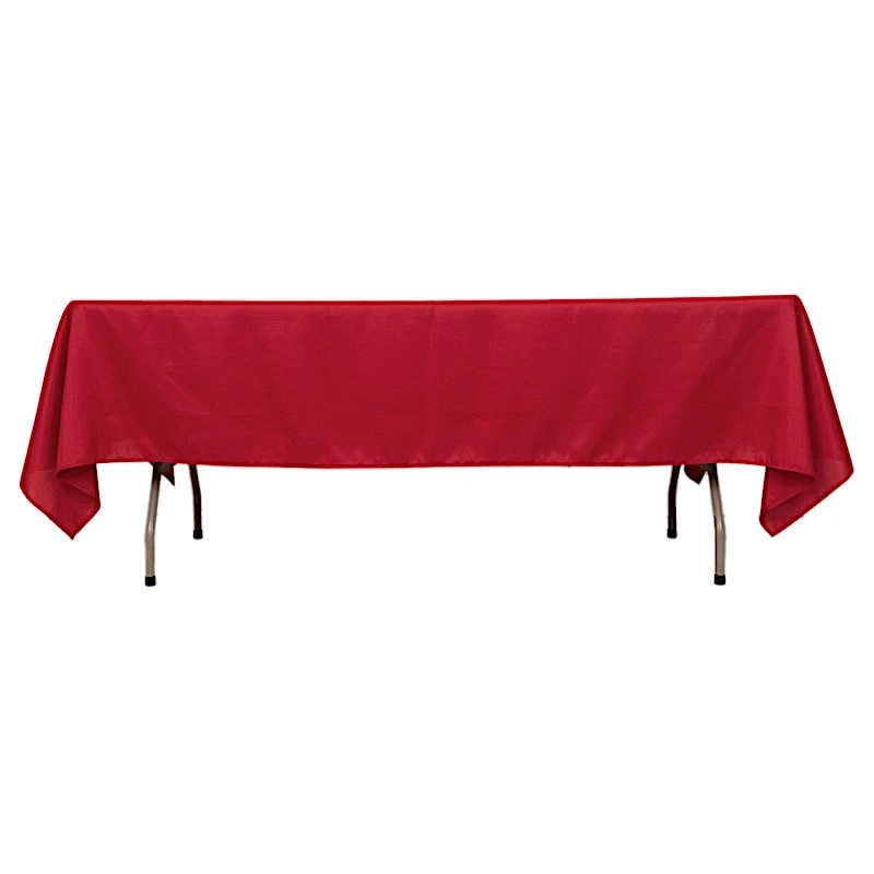 10 pcs 60" x 102" Polyester Rectangular Tablecloths Wedding Table Linens SALE - Image 1 of 3