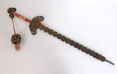 Rare Antique Chinese Coin Sword. Good Luck Talisman • 495$