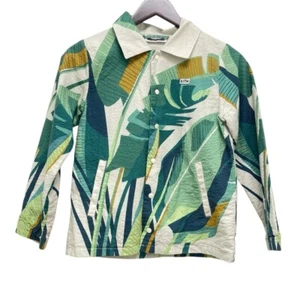 Kith Kids Aop Coach Long Sleeve Green Jacket Size 8/9 - Picture 1 of 10