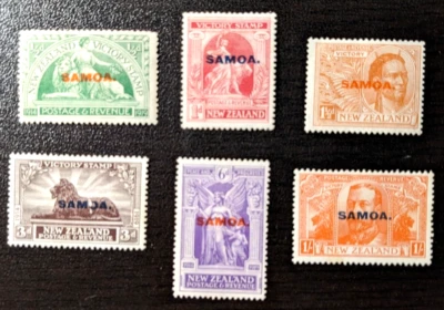 Samoa. Scott's #136-141. MH. Victory Issue.  sal's stamp store. - Image 1 of 4